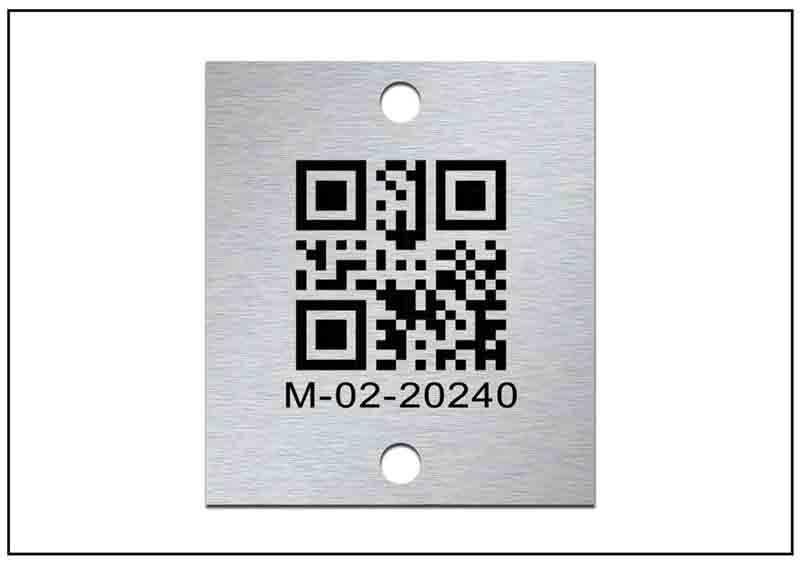 鋁合金二維碼銘牌標牌